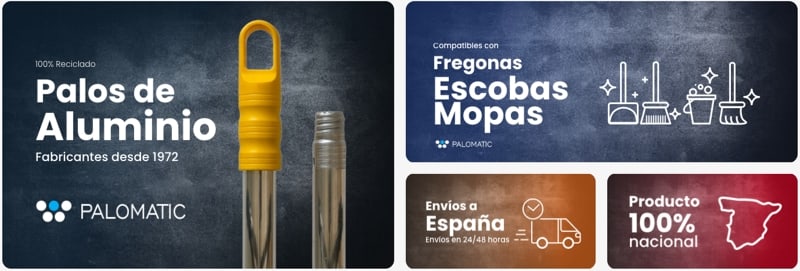 tienda online palos aluminio escobas fregonas